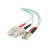 C2G LC-SC 10Gb 50 / 125 OM3 Duplex Multimode PVC Fiber Optic Cable (LSZH) - Netzwerkkabel - SC multi-mode (M) zu LC Multi-Mode (M) - 15 m - 15 m - Glasfaser - Duplex - 50 / 125 Mikrometer - OM3 - halogenfrei - Aquamarin