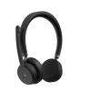 Lenovo - Headset - On-Ear - Bluetooth - kabellos - Adapter USB-A via Bluetooth - Schwarz - Zertifiziert für Microsoft Teams