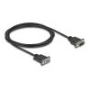 Delock Seriell Kabel RS-232 D-Sub9 Stecker zu Buchse mit schmalem Steckergehäuse 2 m