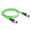 Delock M12 Kabel A-kodiert 8 Pin Stecker zu Stecker PUR (TPU) 1 m
