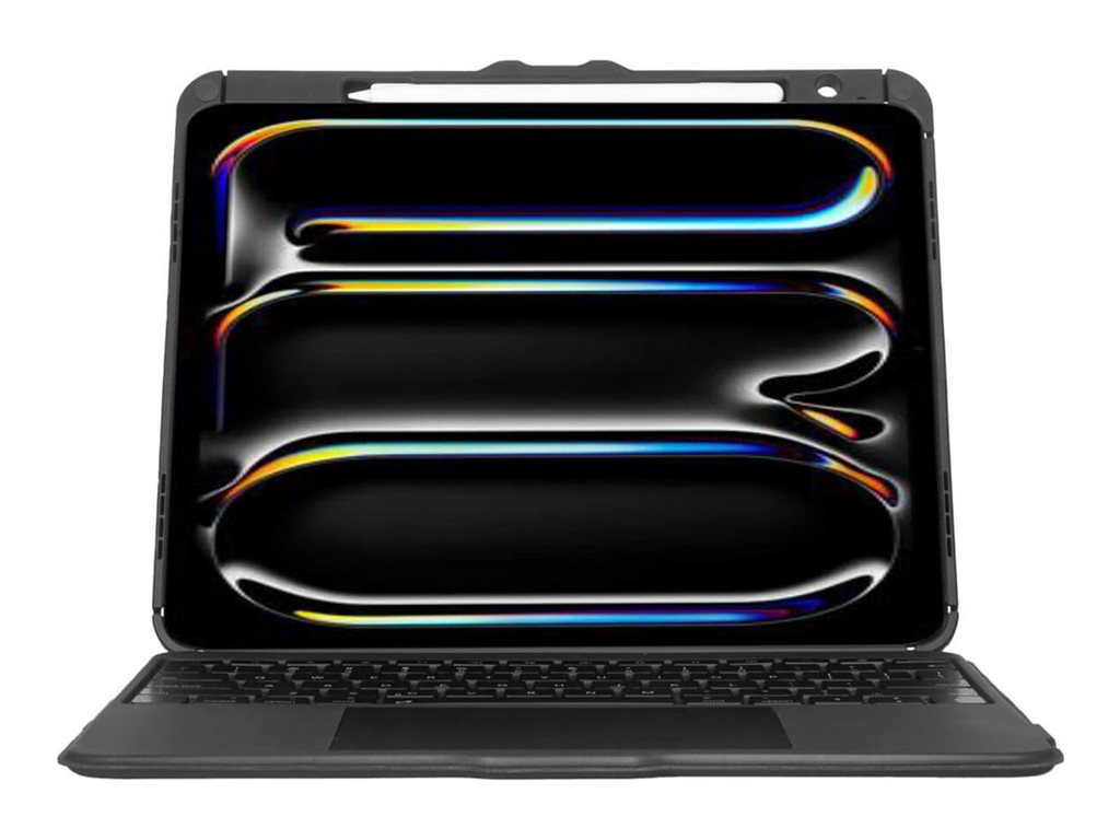 Targus Versavu - Tastatur und Foliohülle (Keyboard-Koffer) - mit Trackpad - hinterleuchtet - kabellos - Bluetooth 5.0 - QWERTY - GB - Schwarz - für Apple 13-inch iPad Pro (M4)