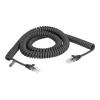 Delock - Netzwerkkabel - RJ-45 (M) zu RJ-45 (M) - 3 m - 5 mm - CAT 5e - geformt, ohne Haken, Spirale - Schwarz