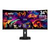 MSI MAG 341CQPDE X28 - OLED-Monitor - Gaming - gebogen - 87 cm (34") (34.18" sichtbar) - 3440 x 1440 UWQHD @ 280 Hz - 1300 cd / m² - 1500000:1 - DisplayHDR 500 - 0.03 ms - 2xHDMI, DisplayPort, USB-C - Headset - Schwarz
