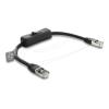 Delock RJ45 Kabel Stecker zu Stecker mit Schalter Cat.6 F / UTP 0,3 m - Netzwerkschaltung schwarz
