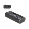 Delock - Hub - 10 Gbps, 4 Fast Charging Ports with switch and illumination - 1 x USB-C 3.2 Gen 2 + 2 x USB 3.2 Gen 2 + 4 x USB 3.2 Gen 1 - Desktop