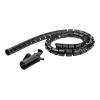 StarTech.com CMSCOILED2 Kabelbündelschlauch (2,5 m, 25mm / 1 Zoll Durchmesser, erweiterbarer Spiralkabel-Organizer) schwarz - Kabelhüllen-Kit - Schwarz - 2.5 m