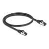 Delock RJ45 Netzwerkkabel Cat.8.1 S / FTP 0,5 m bis 40 Gbps schwarz