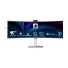 Philips 49B2U6903CH - 6000 Series - LED-Monitor - gebogen - 124.5 cm (49") (48.8" sichtbar) - 5120 x 1440 SuperWide @ 100 Hz - VA - 500 cd / m² - 3000:1 - DisplayHDR 400 - 4 ms - Thunderbolt 4, 2xHDMI, DisplayPort - Lautsprecher - Silber
