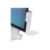 Ergotron - Befestigungskit (Befestigungswinkel, Befestigungsteile, VESA-Halterung, P / L Sperr-Hardware, Neigbare Ablage) - für Scanner - weiß - Seitlich am Monitor