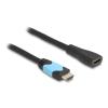 Delock - Highspeed - HDMI-Verlängerungskabel - HDMI weiblich zu HDMI männlich - 3 m - Dreifachisolierung - Schwarz, Türkis - Support von 8K 60 Hz, bis zu 48 Gbps Datentransferrate