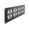 Delock - Lüfterkonsolenabdeckplatte - für 4 Lüfter 92 x 92 mm - Rack montierbar - Dunkelgrau - 3U - 48.3 cm (19")