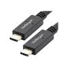 StarTech.com USB-C Kabel mit Power Delivery (5A) - St / St - 1m - USB 3.1 (10Gbit / s) - Zertifiziert - USB 3.1 Typ-C Kabel - USB 3.1 Gen 2 - USB-Kabel - 24 pin USB-C (M) zu 24 pin USB-C (M) - USB 3.1 - 5 A - 1 m - Schwarz - für P / N: CDP2HVGUASPD, DKT30