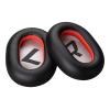 Poly - Ohrpolster für Bluetooth-Headset - Kunstleder - Schwarz (Packung mit 2) - Replaces Poly SKU 215694-01