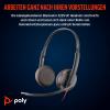 Poly Blackwire 3225 - Blackwire 3200 Series - Headset - On-Ear - kabelgebunden - 3,5 mm Stecker, USB-C - Schwarz - Zertifiziert für Skype für Unternehmen, Cisco Jabber Certified, Avaya Certified, UC-zertifiziert - Replaces Poly SKU 209751-101