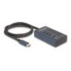 4 Port Hub mit Anschluss und zusätzlicher, USB 10 Gbps zu Typ-A, USB-Erweiterung Mehrfach, Datenübertragung