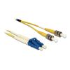 Delock - Netzwerkkabel - LC Single-Modus (M) zu ST Einzelmodus (M) - 10 m - 2 mm - Glasfaser - Duplex - 9 / 125 Mikrometer - G.657.A1 / OS2 - halogenfrei - Gelb