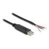 Delock Adapterkabel USB 2.0 Typ-A zu seriell RS-485 3 x offene Kabelenden 2 m