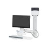 Ergotron Sit-Stand Combo System Mit CPU-Halter klein - Befestigungskit (Tastatur-Tablett, CPU Wandhalterung, einstellbarer Monitorarm) - für LCD-Display / PC-Ausrüstung - kleiner CPU-Halter - Aluminium, hochwertiger Kunststoff - weiß - Bildschirmgröß