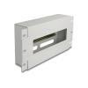 Delock 10 Zoll Schutzschalterleiste mit Abdeckung und Hutschiene 3 HE Metall grau