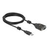 Delock - Kabel USB / seriell - USB (M) zu RS-232 (M) - 2 m - Schwarz