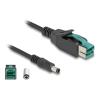 Delock PoweredUSB Kabel Stecker 12 V zu DC 5,5 x 2,5 mm Stecker 1 m