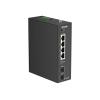 D-Link DIS 100G-06P - Switch - industriell - unmanaged - 4 x 10 / 100 / 1000 (PoE) + 2 x Gigabit SFP - an DIN-Schiene montierbar