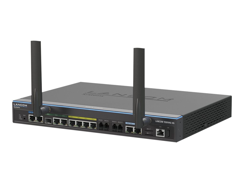 LANCOM 1926VAG-4G - Router - ISDN / WWAN / DSL 4-Port-Switch - 1GbE, PPP - WAN-Ports: 2 - VoIP-Telefonadapter