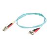 C2G LC-ST 10Gb 50 / 125 OM3 Duplex Multimode PVC Fiber Optic Cable (LSZH) - Netzwerkkabel - ST multi-mode (M) zu LC Multi-Mode (M) - 3 m - 3 m - Glasfaser - Duplex - 50 / 125 Mikrometer - OM3 - halogenfrei - Aquamarin