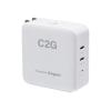 C2G - Netzteil - dual - 65 watt - 3 A - Fast Charge - 2 Ausgabeanschlussstellen (USB-C) - weiß