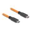 Delock - USB-Kabel - 24 pin USB-C (M) zu 24 pin USB-C (M) - 20 V - 5 A - 1 m - up to 5 Gbps data transfer rate - orange