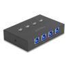 Delock - USB-Umschalter für die gemeinsame Nutzung von Peripheriegeräten - 5 Gbps, 4 PC zu 1 Gerät - 5 x USB - Desktop