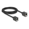 Delock - Netzwerkkabel - RJ-45 (W) zu RJ-45 (W) - 2 m - 6 mm - S / FTP - CAT 6a - halogenfrei - Schwarz
