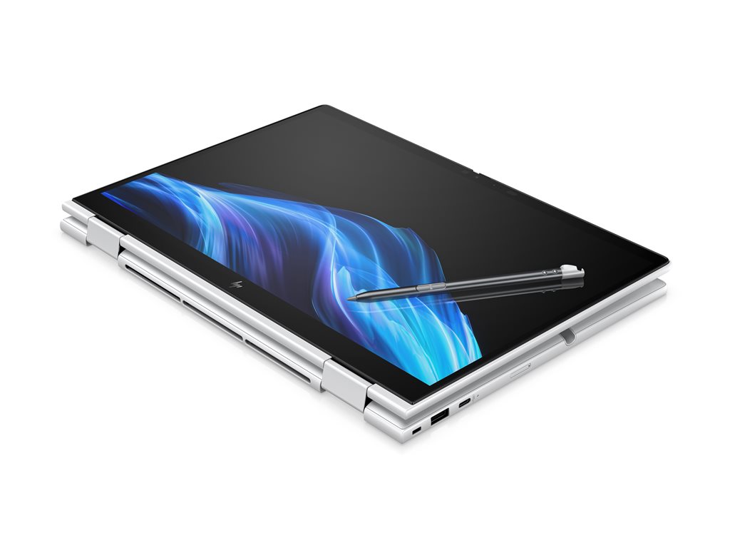 HP EliteBook 8 Flip G1i Notebook AI - Flip-Design - Intel Core Ultra 7 255U - Win 11 Pro - Intel Graphics - 32 GB RAM - 1 TB SSD NVMe - 33.8 cm (13.3") IPS Touchscreen 1920 x 1200 - Wi-Fi 7, Bluetooth - Glacier Silver - kbd: Deutsch - mit HP 3 Jahre