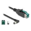 Delock PoweredUSB Kabel Stecker 12 V zu DC 5,5 x 2,5 mm Stecker gewinkelt 1 m