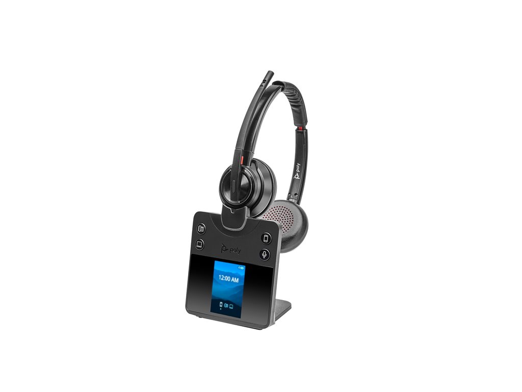 Poly Savi 8420 Office - Savi 8400 series - Headset - On-Ear - DECT / Bluetooth - kabellos - aktive Rauschunterdrückung - Schwarz - Replaces Poly SKU 2-221103-205