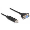 Delock USB 2.0 zu Seriell RS-232 Adapter mit kompaktem seriellen Steckergehäuse 50 cm FTDI