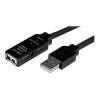 StarTech.com 25m aktives USB 2.0 Verlängerungskabel - St / Bu - USB Reapeater / Signalverstärker Kabel Stecker / Buchse - Schwarz - USB-Verlängerungskabel - USB (W) zu USB (M) - USB 2.0 - 25 m - aktiv - Schwarz - für P / N: SVA5H2NEUA, UUSBOTG