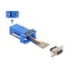 Delock Assembly Kit - Serieller Adapter - DB-9 (W) schraubbar zu RJ-12 (6-polig) (W) - einzeln zuweisbare serielle Schnittstelle - Blau