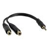 StarTech.com 15cm Stereo Splitter Kabel - 3,5mm Klinke Stecker auf 2x 3,5mm Buchse - Audio Klinkenkabel - Audio-Splitter - mini-phone stereo 3.5 mm männlich zu mini-phone stereo 3.5 mm weiblich - 15.2 cm - für P / N: MU1MMS, PCISOUND4CH