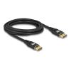 Delock DisplayPort Kabel 8K 60 Hz 3 m schwarz Metall