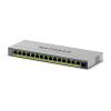 NETGEAR Easy Smart GS116EP - Switch - L3 - Smart - 1 x 10 / 100 / 1000 + 15 x 10 / 100 / 1000 (PoE+) - Desktop, wandmontierbar - PoE+ (180 W)
