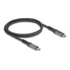 Delock USB 40 Gbps Daten- und Schnellladekabel koaxial 1 m 8K 60 Hz USB PD 3.1 Extended Power Range 240 W
