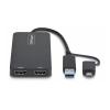 Startech - Videoadapter - USB Typ A, USB-C männlich zu HDMI weiblich - 18.3 m - Schwarz - 1080p-Unterstützung, 4K30Hz Unterstützung