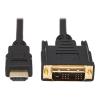 Eaton Tripp Lite Series Safe-IT HDMI to DVI-D Single-Link Antibacterial Adapter Cable (M / M), 1080p 60 Hz, Black, 6 ft. (1.8 m) - Adapterkabel - Single Link - HDMI männlich zu DVI-D männlich - 1.8 m - Doppelisolierung - Schwarz - geformt