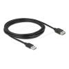 Delock - USB-Verlängerungskabel - USB (M) umkehrbar zu USB (W) umkehrbar - USB 2.0 - 3 m - einfache USB - Schwarz