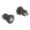 Delock - USB-Adapter - USB (W) zu USB Typ B (W) - Schwarz
