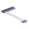 Delock Riser Karte PCI Express x1 Stecker zu x16 Slot mit Kabel 20 cm