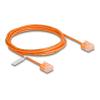 Delock RJ45 Netzwerkkabel Cat.6 UTP Ultra Slim 2 m orange mit kurzen Steckern