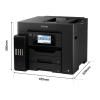 Epson EcoTank ET-5855 - Multifunktionsdrucker - Farbe - Tintenstrahl - ITS - A4 / Legal (Medien) - bis zu 25 Seiten / Min. (Drucken) - 550 Blatt - 33.6 Kbps - USB, LAN, Wi-Fi(ac) - Schwarz