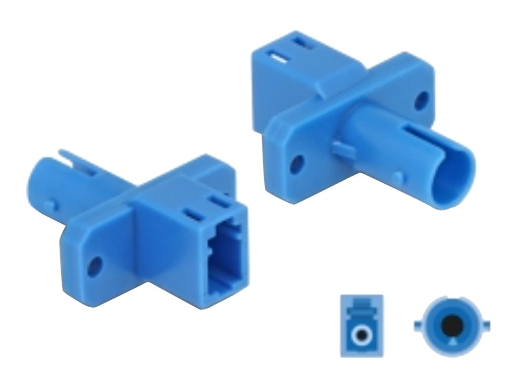 Delock LWL Hybrid Kupplung LC Simplex Buchse zu ST Simplex Buchse blau
